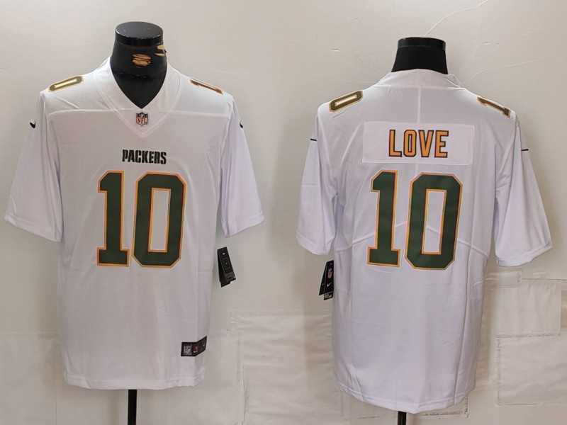 Mens Green Bay Packers #10 Jordan Love White Fashion Vapor Limited Stitched Jersey Dzhi